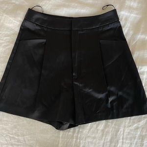 NWT Satin Black Shorts Size XS